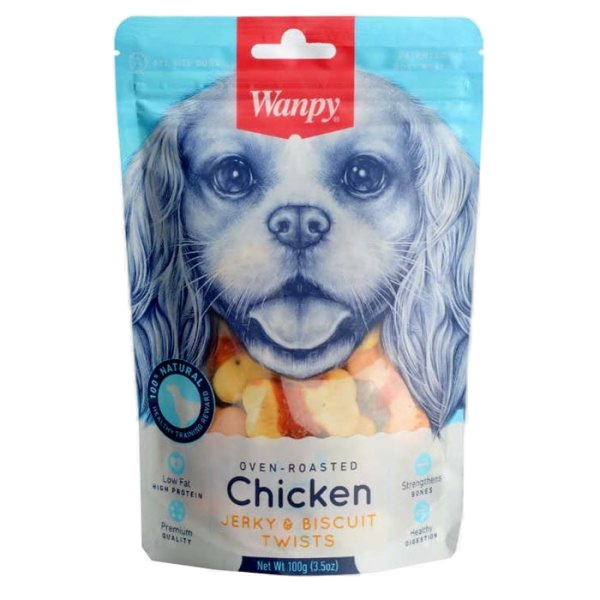 Oven Roasted %100 Doğal Tavuk Sargılı Bisküvili Köpek Ödülü 100gr