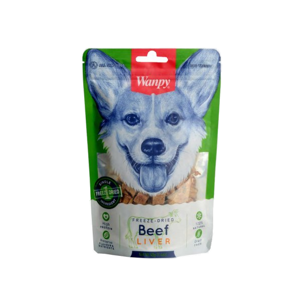 Freeze Dried %100 Doğal Kurutulmuş Tahılsız Dana Ciğeri Köpek Ödülü 40gr