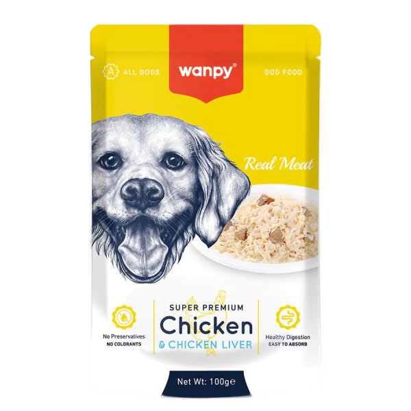 Pouch Tavuk ve Ciğerli Yetişkin Köpek Konservesi 100gr