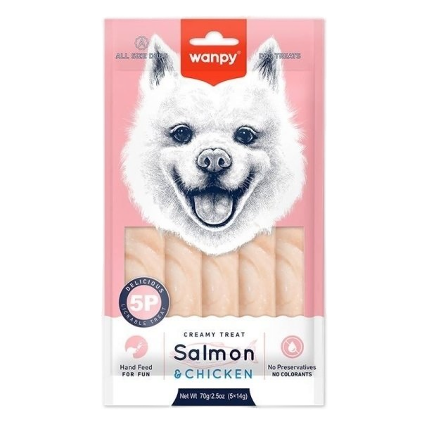Somonlu ve Tavuklu Krema Köpek Ödül Maması 14gr (5'li)