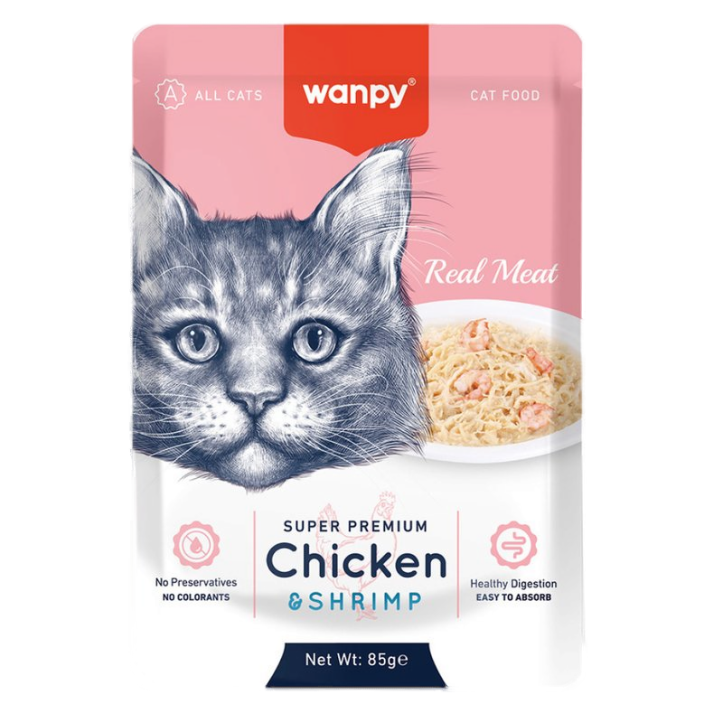 Pouch Tavuklu Karidesli Kedi Konservesi 85gr