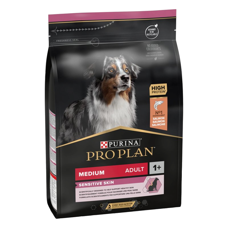 Medium Sensitive Skin Somonlu ve Pirinçli Yetişkin Orta Irk Köpek Maması 3kg
