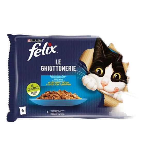 Jöle İçinde Somonlu ve Ton Balıklı Yetişkin Kedi Konservesi 85gr (4’lü)