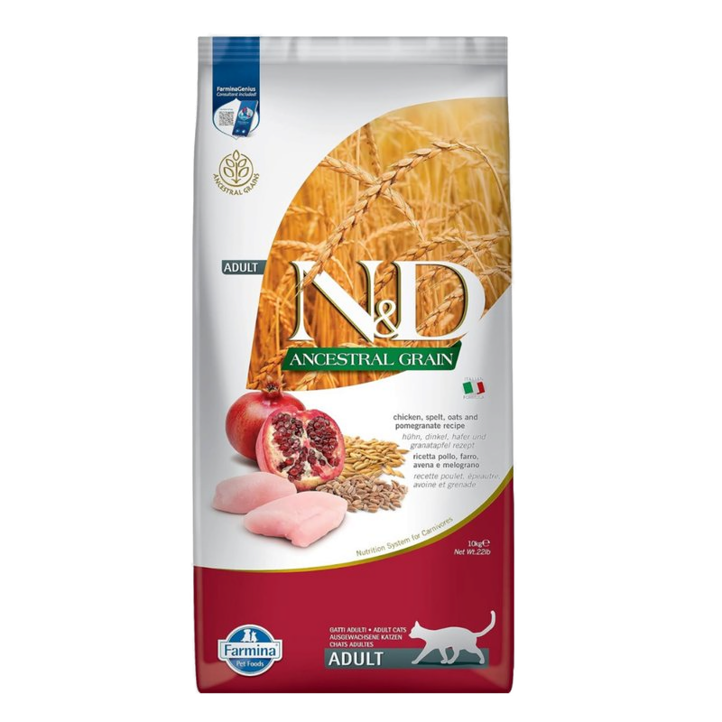 Ancestral Grain Tavuklu ve Narlı Ata Tahıllı Yetişkin Kedi Maması 10kg
