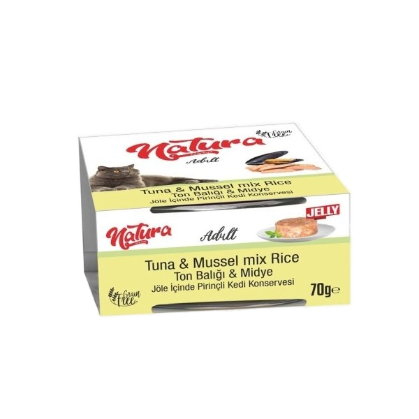 Jöle İçinde Ton Balıklı ve Midyeli Yetişkin Kedi Konservesi 70gr