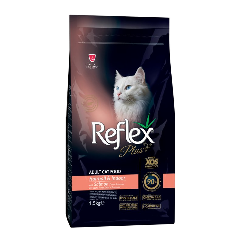 Plus Hairball&Indoor Somonlu Yetişkin Kedi Maması 1,5kg