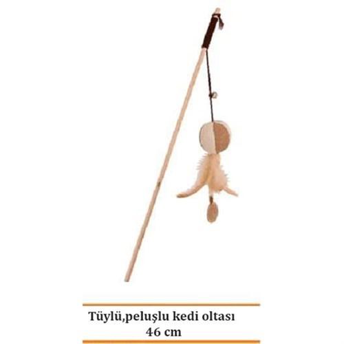Eastland Tüylü ve Peluşlu Kedi Oltası (46 cm)