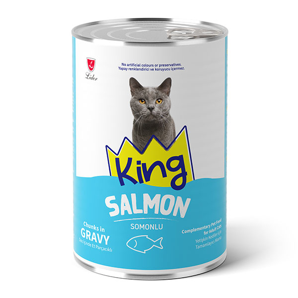 King Somonlu Kedi Konserve Maması (400 g)