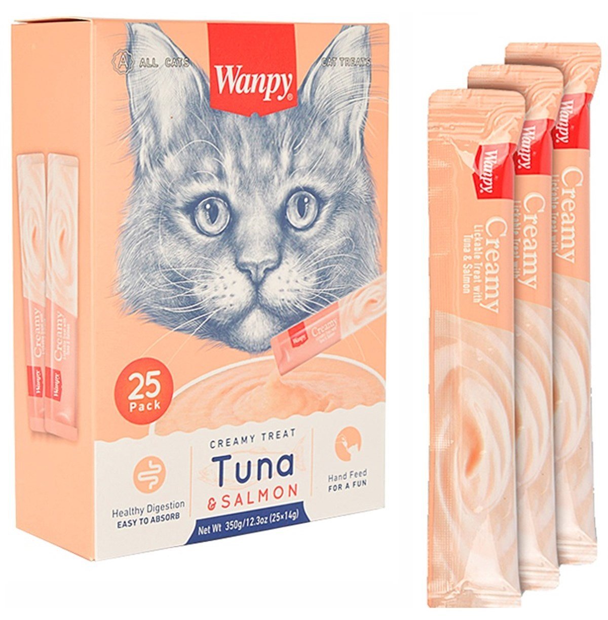 Wanpy Ton Balıklı ve Karidesli Sıvı Kedi Ödülü (25 x 14 g)